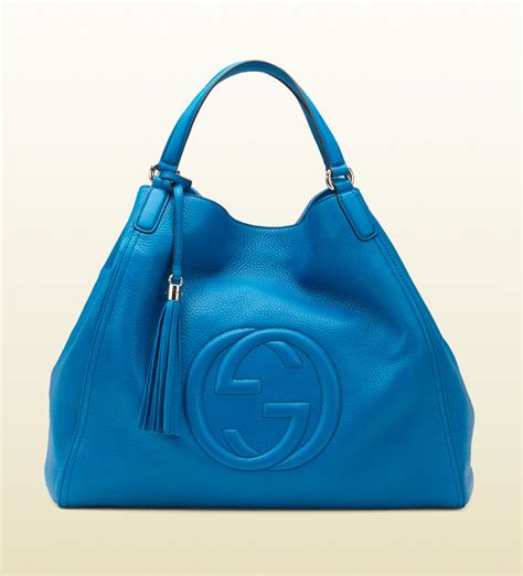 borsa gucci blu|Gucci shoulder bag.